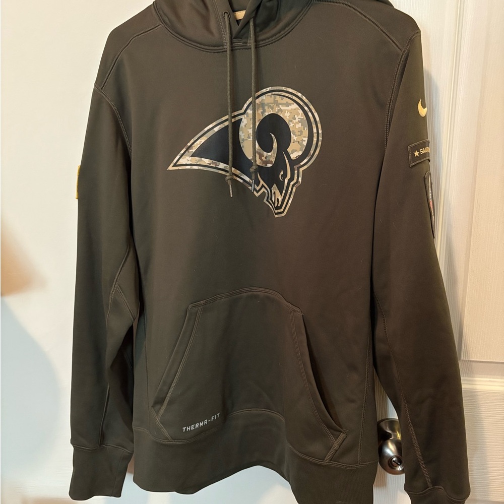 Rams Salute to Service Nike Therma-Fit On Field Apparel Hoody